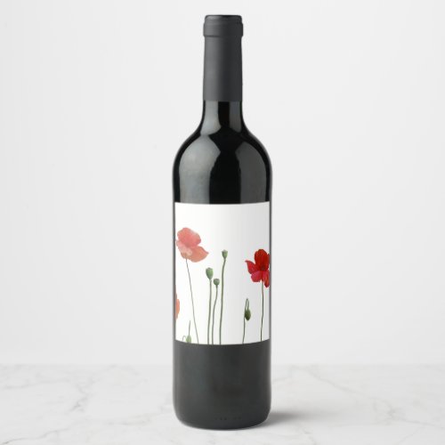 Poppies Wine Label