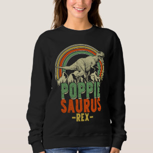 Poppiesaurus Rex Christmas Dinosaur Matching Famil Sweatshirt
