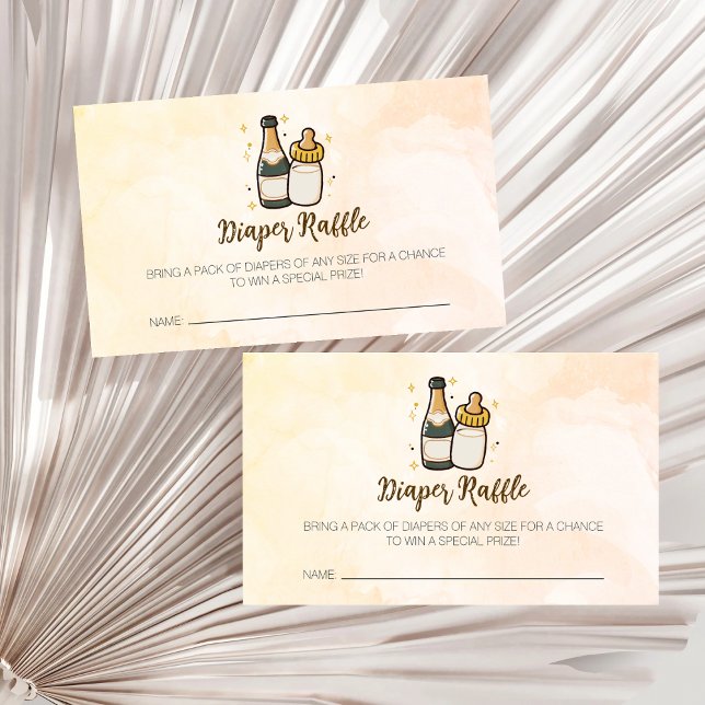 Poppin Bottles Baby Shower Diaper Raffle  Enclosure Card (Creator Uploaded)