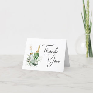 Poppin' Bottles Baby Shower Letterpress Thank You Card
