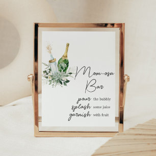 Poppin' Bottles Baby Shower Mom Osa Bar Poster
