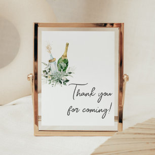 Poppin' Bottles Baby Shower Thank you for Coming Poster