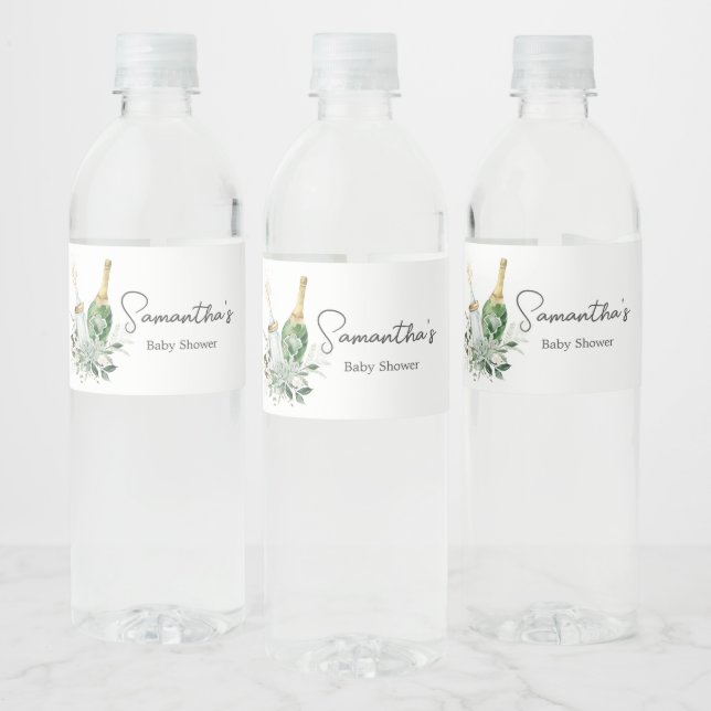 Poppin' Bottles Baby Shower Water Bottle Label (Bottles)