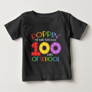 Poppin my way through 100 days of school baby T-Shirt