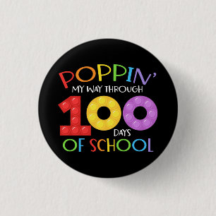 Poppin my way through 100 days of school button