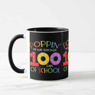 Poppin my way through 100 days of school mug