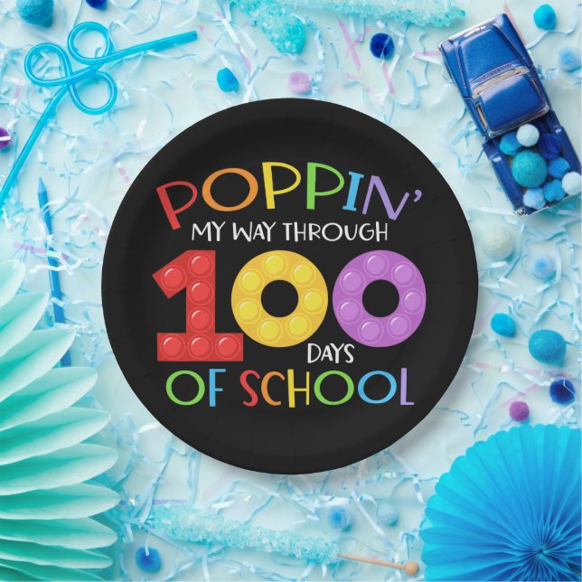 Poppin my way through 100 days of school paper plates (Party)