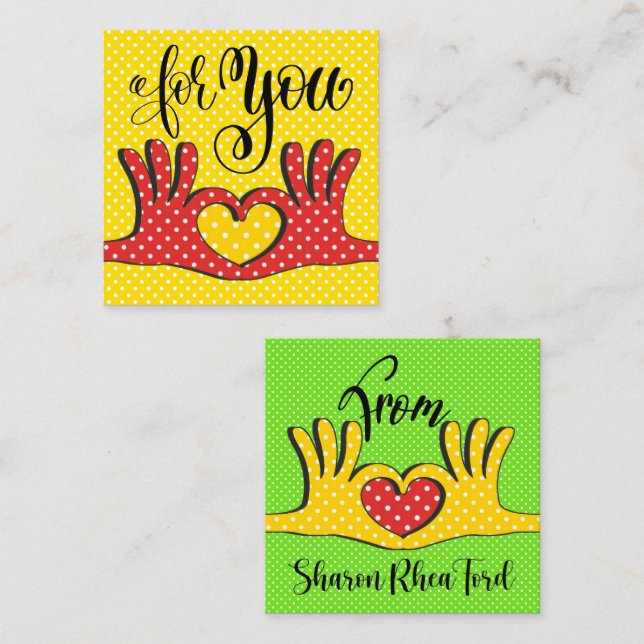 Poppin' Polka Dots Enclosure Cards (Front/Back)