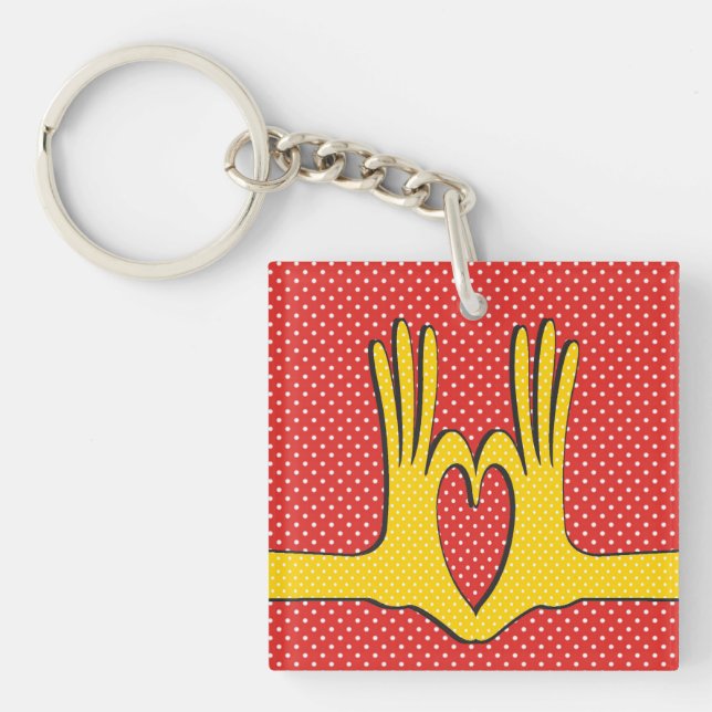 Poppin' Polka Dots Keychain (Front)