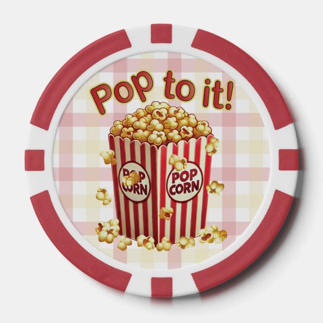 Poppin' with Style - "Pop to it!" Poker Chips (Front)