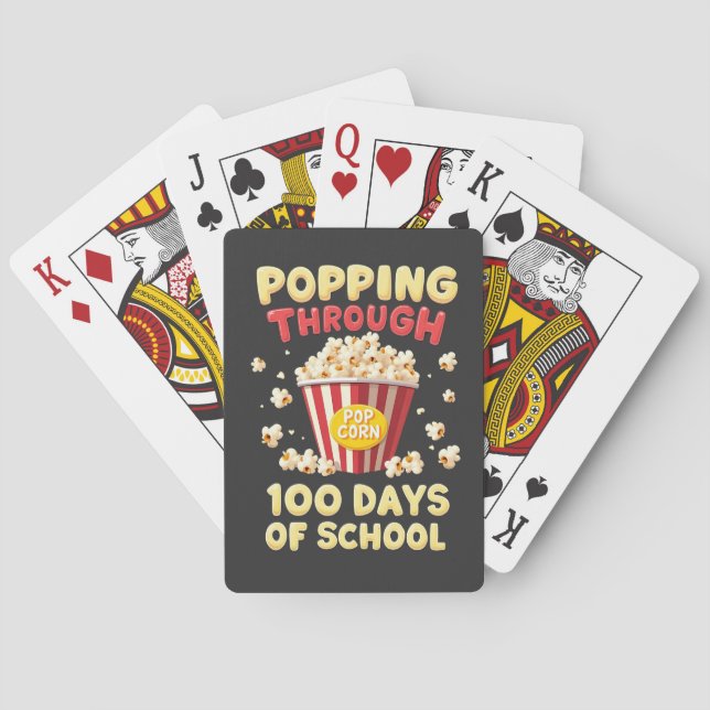 Popping 100 Days of School Poker Cards (Back)