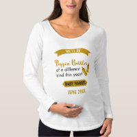 Popping Bottles Happy New Year Baby Announcement Maternity T-Shirt