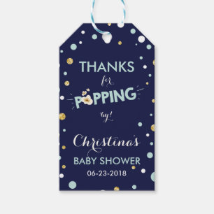 Popping by Favor tags Thank you Navy Blue Gold