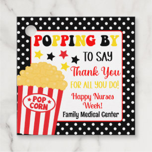 Popping By to Say Thank You Gift Favor Tags