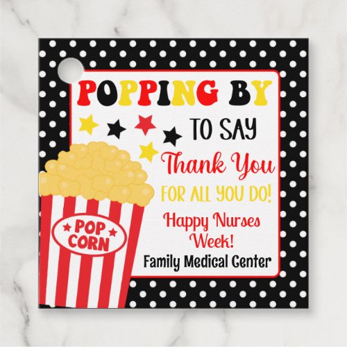 Popping By to Say Thank You Gift Favor Tags