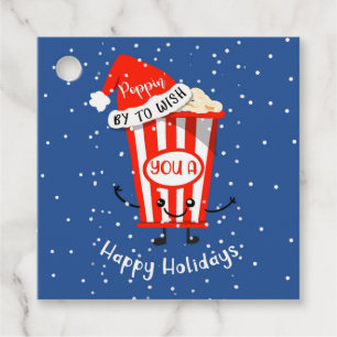 popping by to wish you a happy holidays card favor tags