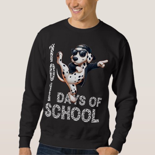 Popping dancing dog 101 Days of School Cute Dogs H Sweatshirt