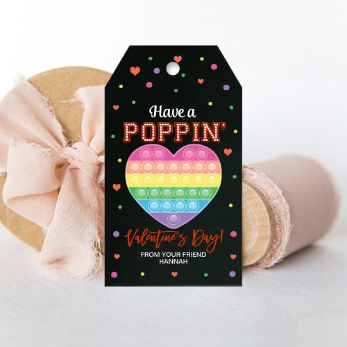 Popping Gift Tags Classroom Valentines Tag