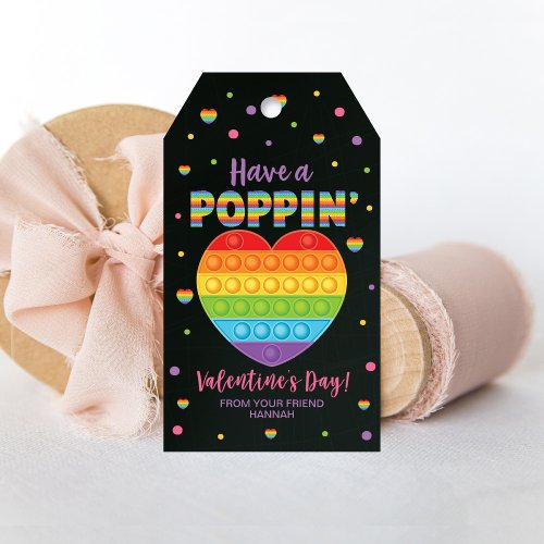 Popping Gift Tags Classroom Valentines Tag