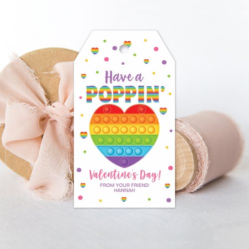 Popping Gift Tags Classroom Valentines Tag