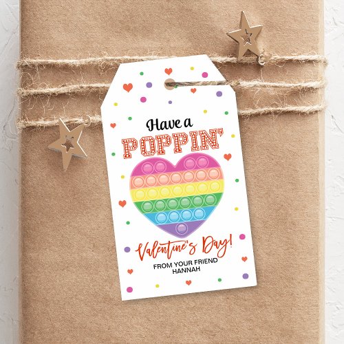 Popping Gift Tags Classroom Valentines Tag