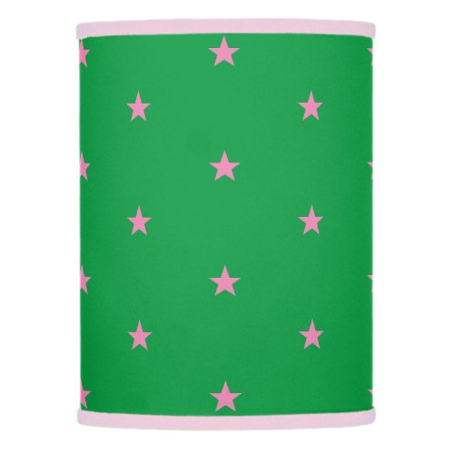 Popping Green and Pink Star Lamp Shade
