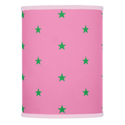 Popping Green and Pink Star Lamp Shade