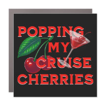 Popping My Cruise Cherries Door Magnet