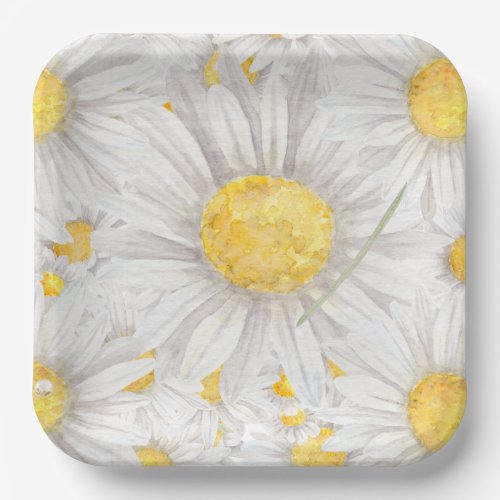 Popping Up Daisies Paper Plate
