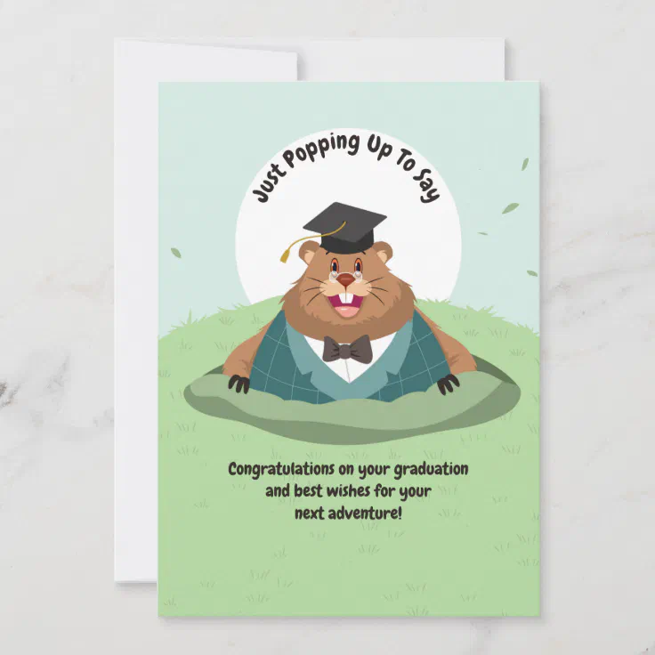 Popping Up To Say Graduation Card | Zazzle