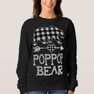 Poppop Bear Christmas Pajama Black And White Buffa Sweatshirt
