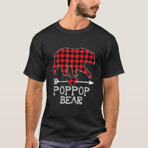 Poppop Bear , Red Buffalo Plaid Mom Bear Pajama T-Shirt