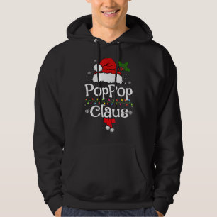 Poppop Claus Christmas Pajama Family Matching Xmas Hoodie