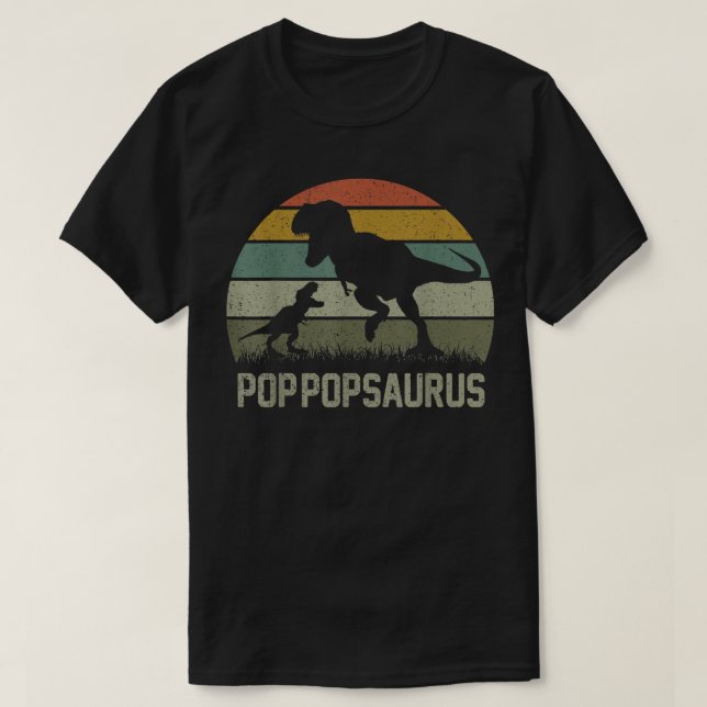PopPop Saurus T Re Dinosaur PopPopSaurus Family Ma T-Shirt (Design Front)