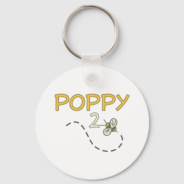 Poppy 2 Bee Keychain (Front)