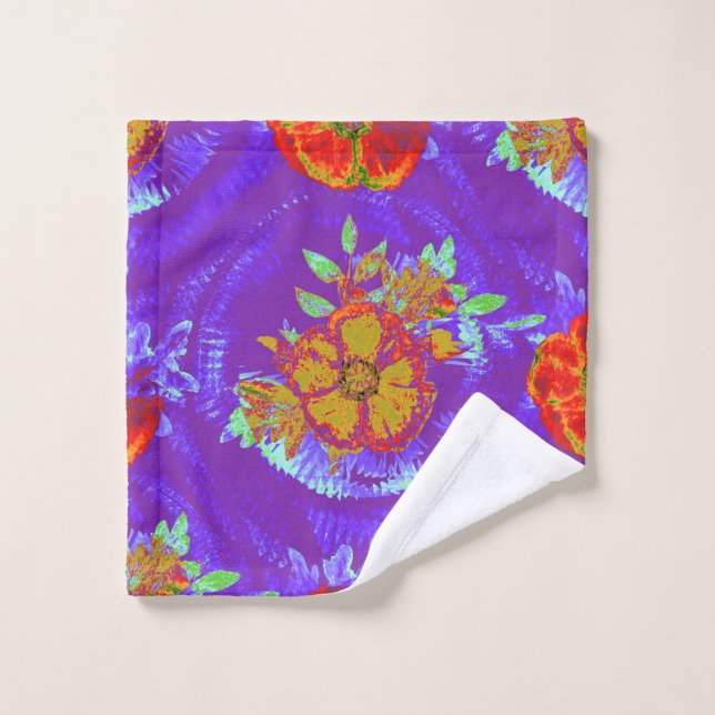Poppy Abstract Wash Cloth (Wash Cloth)