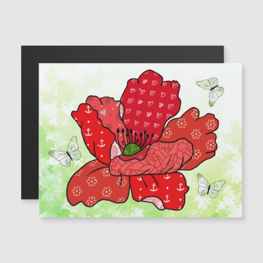 poppy and butterflies  (Front/Back)