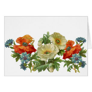 Poppy and Cornflowers Vintage Blank Art Cards