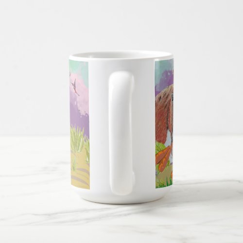 Poppy art coffee mug