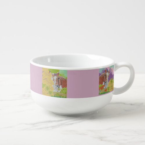 Poppy Art fun colors Soup Mug