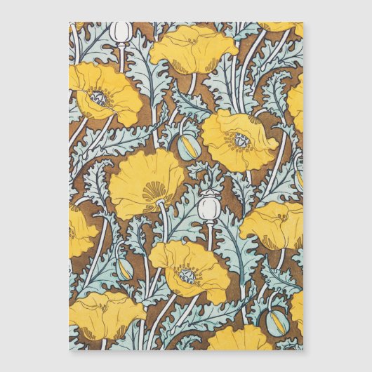 poppy art illustration yellow flower (Front)