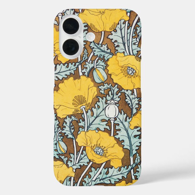 poppy art illustration yellow flower Case-Mate iPhone case (Back)