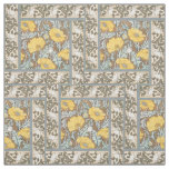 poppy art illustration yellow flower fabric