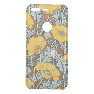 poppy art illustration yellow flower uncommon google pixel case