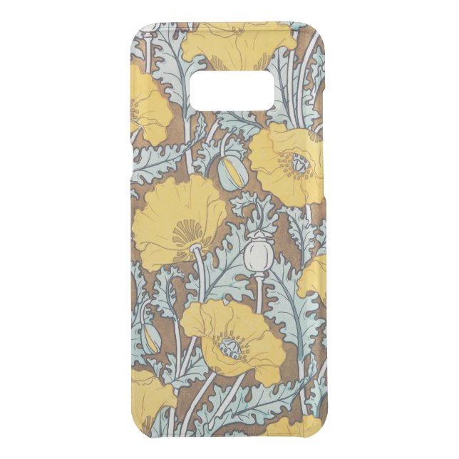 poppy art illustration yellow flower uncommon samsung galaxy case (Back)