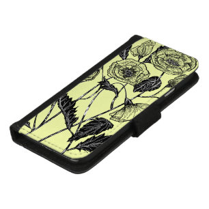 Poppy Art iPhone Wallet Case Custom Colors