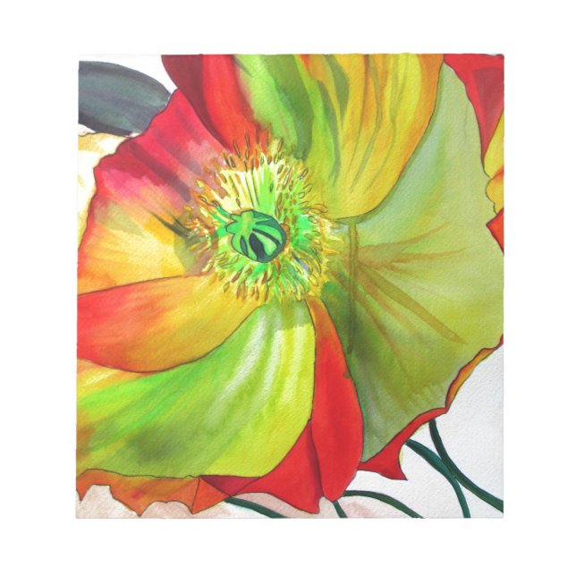 Poppy Art macro poppy Notepad (Front)