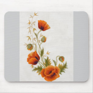 Poppy art mouse pad