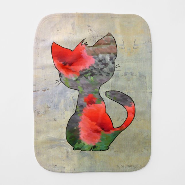 poppy baby burp cloth (Front)