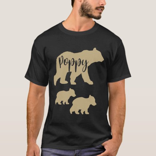 Poppy Bear T Shirt with Two Cubs